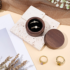 Cajas de madera para guardar anillos de pareja con 2 ranura y interior de terciopelo&nbsp;CON-CL0001-28C
