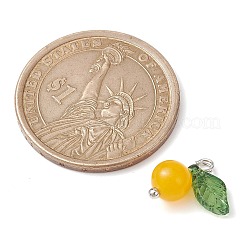 Natürliche gefärbte weiße Jade-Frucht-Charms&nbsp;PALLOY-JF02431-01