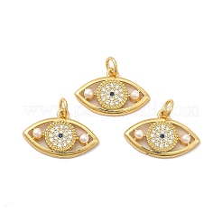 Colgantes de circonita cúbica transparente micro pavé de latón chapado en rack&nbsp;KK-A177-28G