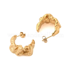 Orecchini a bottone in acciaio inossidabile 304 con placcatura ionica (ip) per donna&nbsp;EJEW-N055-18G
