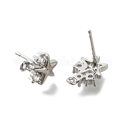 Ohrstecker aus Messing mit Zirkonia&nbsp;KK-Q048-14P