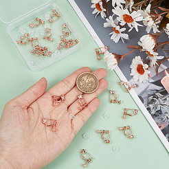 24pcs vis en laiton sur les accessoires de boucle d'oreille à clip&nbsp;KK-SP0001-20RG
