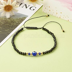 Braccialetto di perline intrecciato con filo di nylon regolabile&nbsp;BJEW-JB06441-02