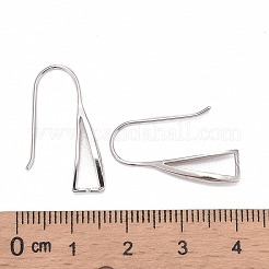 Anlaufschutz rhodinierte Ohrringhaken aus Sterlingsilber&nbsp;STER-F033-41P