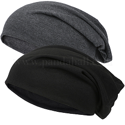 2 Stück 2 Farben Baumwoll-Beanie-Mütze&nbsp;AJEW-CY0001-45