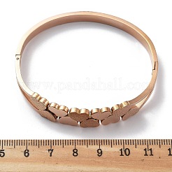 Bracelets à charnière en acier inoxydable 304 avec placage ionique (IP) pour femmes&nbsp;BJEW-A011-19RG