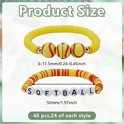 Heishi Perlenstretch-Armbänder aus Polymerton&nbsp;BJEW-GO0002-28A-03