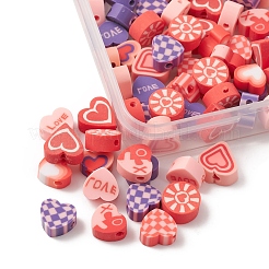 100pcs 5 Art handgemachte Polymer-Ton-Perlen&nbsp;CLAY-FS0001-34