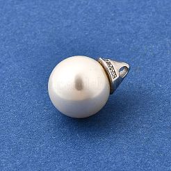 Muschelperlen-Anhänger rund&nbsp;STER-L067-01P