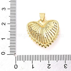 Ciondoli in ottone con placcatura a cremagliera con micro pavé di zirconi chiari&nbsp;KK-C047-12G