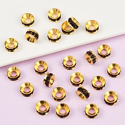 Perles séparateurs en laiton avec strass&nbsp;RB-A020-9mm-11G