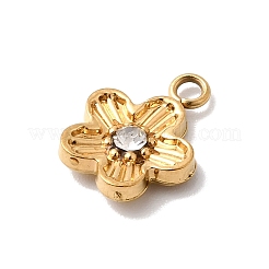 Breloques pavées de strass en acier inoxydable 304&nbsp;STAS-G369-10G
