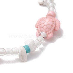 Stretch-Armbänder aus synthetischen Türkis- und Magnesitperlen&nbsp;BJEW-JB11674