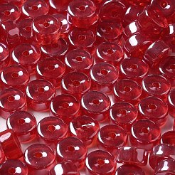 Perles de rocaille en verre lustré de couleurs transparentes&nbsp;SEED-E001-T3x6mm-A02
