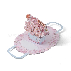 Sakura Bouquet Pop-up-Karte&nbsp;LS-AJEW-WH0258-109C