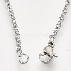 Colliers pendentifs en acier inoxydable 201 anti-ternissement&nbsp;NJEW-T009-JN035-1-40