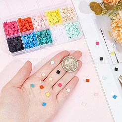 800 Stück 10 Farben undurchsichtiger Acryl-Dia-Charm&nbsp;OACR-SC0001-36A