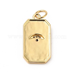 Porte micro ouvrent pendentifs zircone cubique en laiton de placage&nbsp;KK-H431-35G
