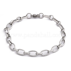 Bracelets à chaîne mère-fils en acier inoxydable 304 résistants au ternissement et à la mode&nbsp;X-STAS-A028-B101P