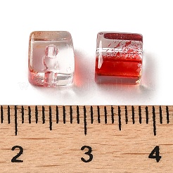 Perle di vetro trasparente bicolore&nbsp;X1-GLAA-NH0001-03A