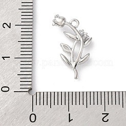 Pendentifs en zircone cubique clair en laiton&nbsp;KK-V016-02P