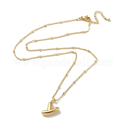 Collane con ciondolo in ottone con lettera iniziale&nbsp;X-NJEW-A015-21G-Y
