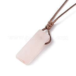 Collana con ciondolo pepita di pietre preziose miste naturali con cordino cerato per donna&nbsp;NJEW-F306-01