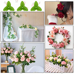 Feuille de rose artificielle en tissu&nbsp;AJEW-WH0270-951B