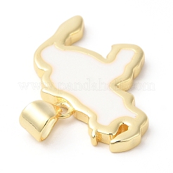 Pendentifs en émail de laiton de placage de rack écologiques&nbsp;KK-R143-03C