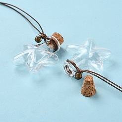 Adorno de botellas de corcho de vidrio en forma de estrella&nbsp;GLAA-D002-10