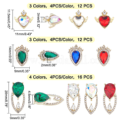 40 stücke 10 stil legierung strass cabochons&nbsp;ALRI-GA0001-01