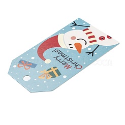 Cartes d'affichage de cordon de papier kraft de thème de noël rectangle&nbsp;CDIS-K003-02F