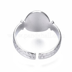 Anillo de puño abierto ovalado de acero inoxidable 304 que no se deslustra&nbsp;RJEW-T023-53P