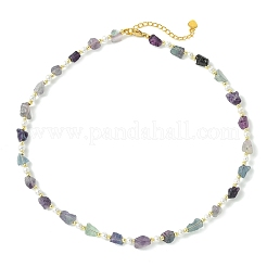 Collares de fluorita natural en bruto&nbsp;NJEW-JN06637