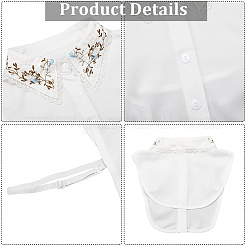 Cuellos de camisa de poliéster desmontables&nbsp;AJEW-WH20816-028