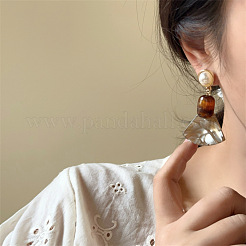 Boucles d'oreilles pendantes en alliage et acrylique&nbsp;FS-WG2F34D-01