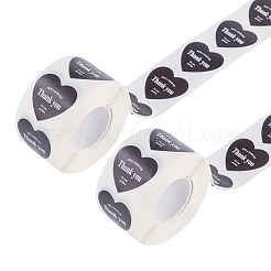 2 Rolle Herz mit Dankesrollenaufklebern&nbsp;DIY-TA0013-58B