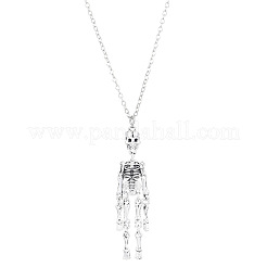 Collares colgantes de aleación con calavera y esqueleto de estilo punk&nbsp;WH-WGF5A97-01