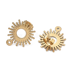 Boucles d'oreilles à tige en acier inoxydable 304&nbsp;STAS-A139-03B-G