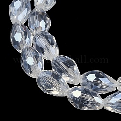 Transparentes perles de verre de galvanoplastie brins&nbsp;EGLA-N013-T10mm-B-M