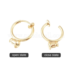 In ottone clip-on componenti orecchino&nbsp;X-KK-T038-243G