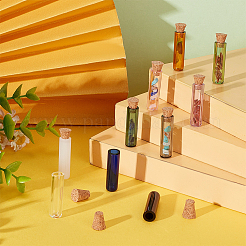 10 Stück 10 Farben Röhrenglas Korkflaschen Ornament&nbsp;AJEW-DR0001-02