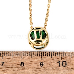 Colliers à chaîne avec pendentif constellation en laiton et zircone cubique pavée&nbsp;LS-NJEW-D334-01G-11