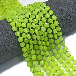 Gefärbt natürlichen weißen Jade Perlen Stränge&nbsp;G-K389-B14-01
