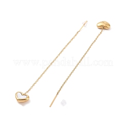 Boucles d'oreilles à tige en acier inoxydable 304 plaqué sous vide PVD pour femmes&nbsp;STAS-D188-08G