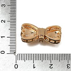 Chiusure a scatola con micro pavé di zirconi chiari in ottone&nbsp;KK-CBA4292-05G