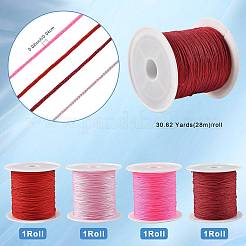 4 Rolle 4 Farben runde Nylonschnur mit chinesischem Knoten&nbsp;NWIR-FS0001-06C