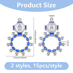 30pcs 2 pendentifs en alliage de couleurs&nbsp;FIND-DC0008-57A