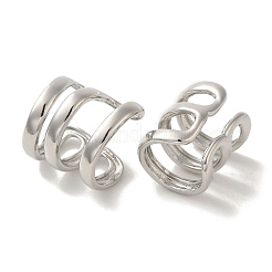 Orecchini a clip in ottone placcato cremagliera&nbsp;EJEW-R162-25P