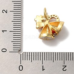 Porte micro ouvrent pendentifs zircone cubique en laiton de placage&nbsp;KK-U027-08G-A